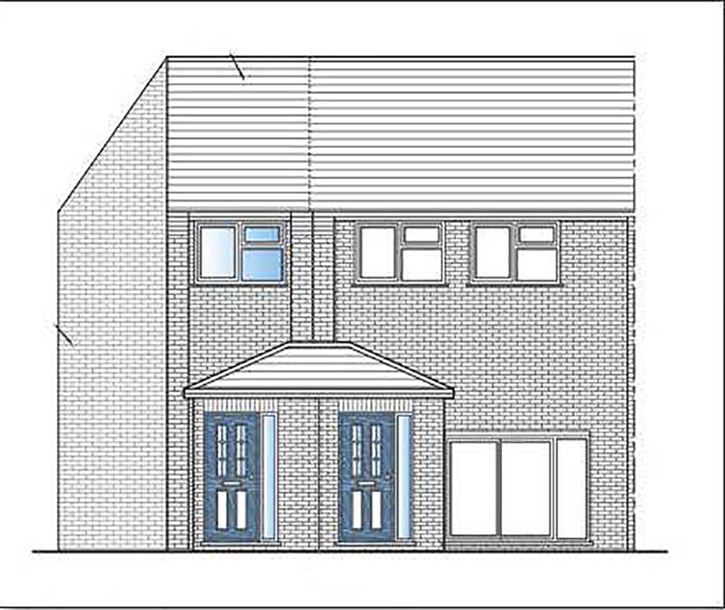 Lot: 104 - LAND WITH PLANNING CONSENT FOR END-TERRACE HOUSE -
